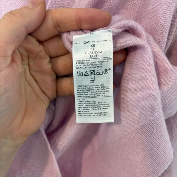 Banana Republic Pink Wool Lightweight Sweater V-neck Cardigan sz XS - Picture 6 of 8